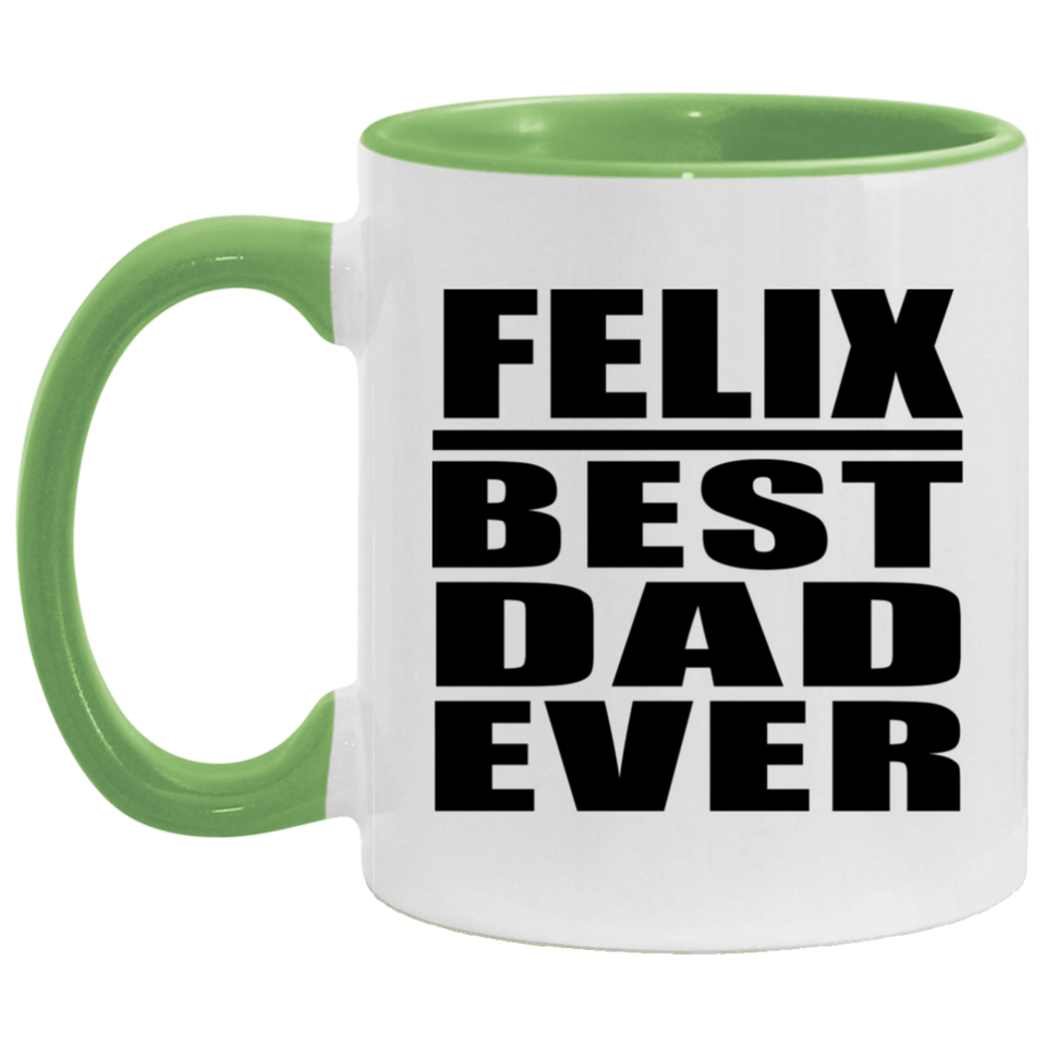 Felix Best Dad Ever - 11oz Accent Mug Green