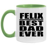 Felix Best Dad Ever - 11oz Accent Mug Green