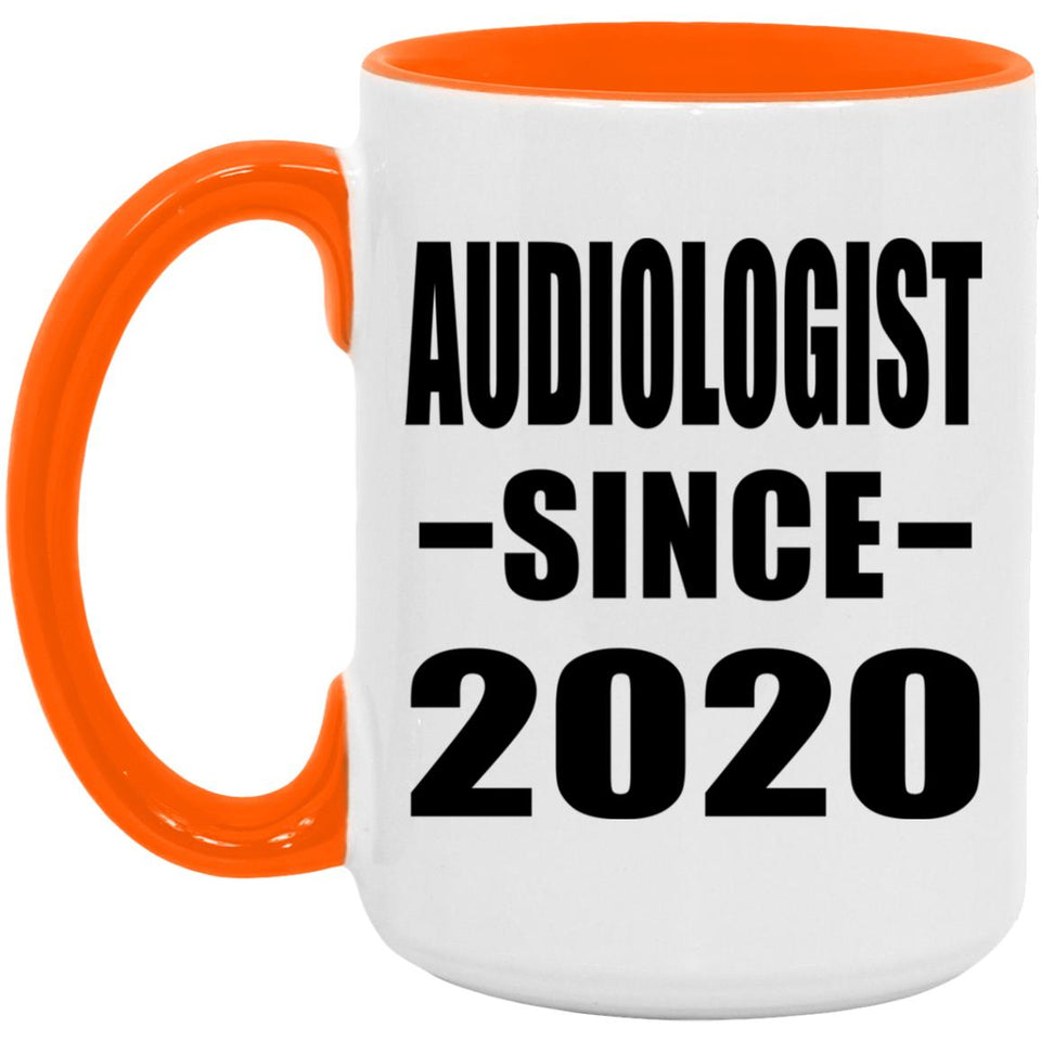 Audiologist Since 2020 - 15oz Accent Mug Orange