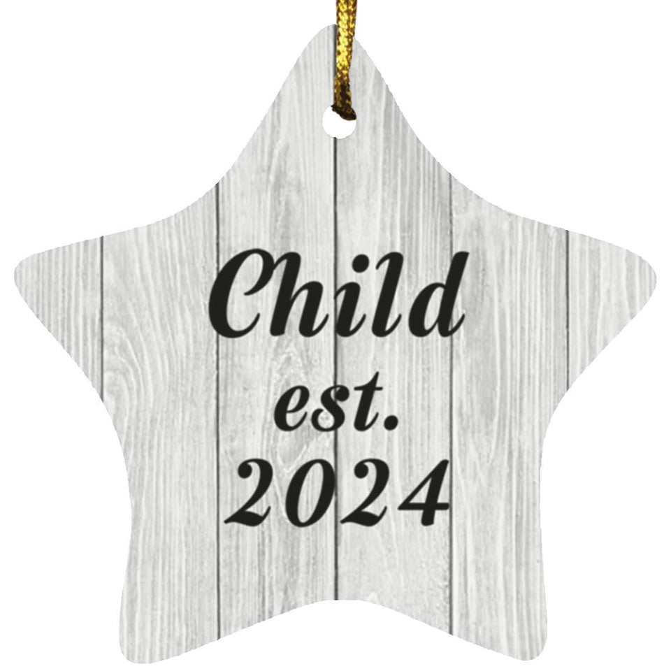 Child Established Est. 2024 - Star Ornament F