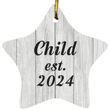 Child Established Est. 2024 - Star Ornament F