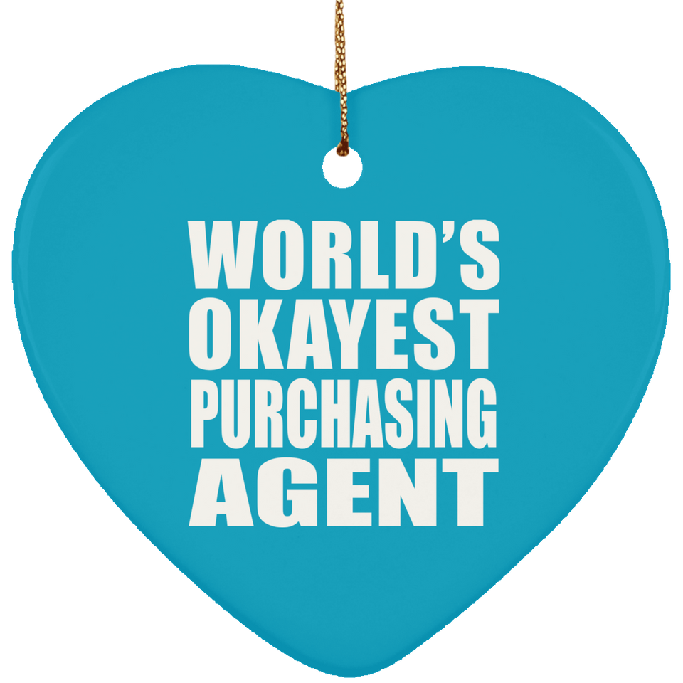 World's Okayest Purchasing Agent - Heart Ornament