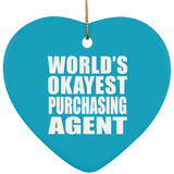 World's Okayest Purchasing Agent - Heart Ornament