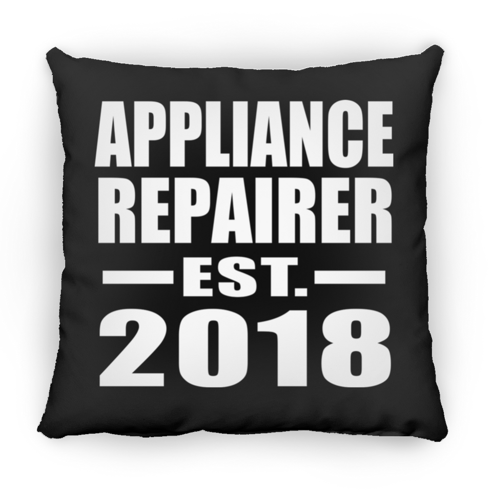 Appliance Repairer Established EST. 2018 - Throw Pillow Black