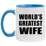 World's Greatest Wife - 11oz Accent Mug Blue