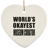 World's Okayest Museum Curator - Heart Ornament