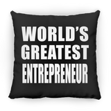 World's Greatest Entrepreneur - Throw Pillow Black
