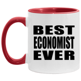 Best Economist Ever - 11oz Accent Mug Red