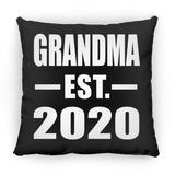 Grandma Established EST. 2020 - Throw Pillow Black