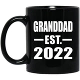 Granddad Established EST. 2022 - 11oz Coffee Mug Black