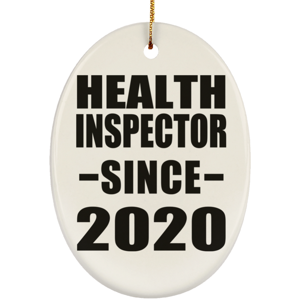 Health Inspector Since 2020 - Oval Ornament