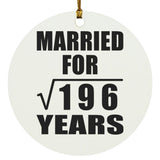 14th Anniversary Married For Square Root of 196 Years - Circle Ornament