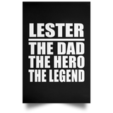 Lester The Dad The Hero The Legend - Poster Portrait