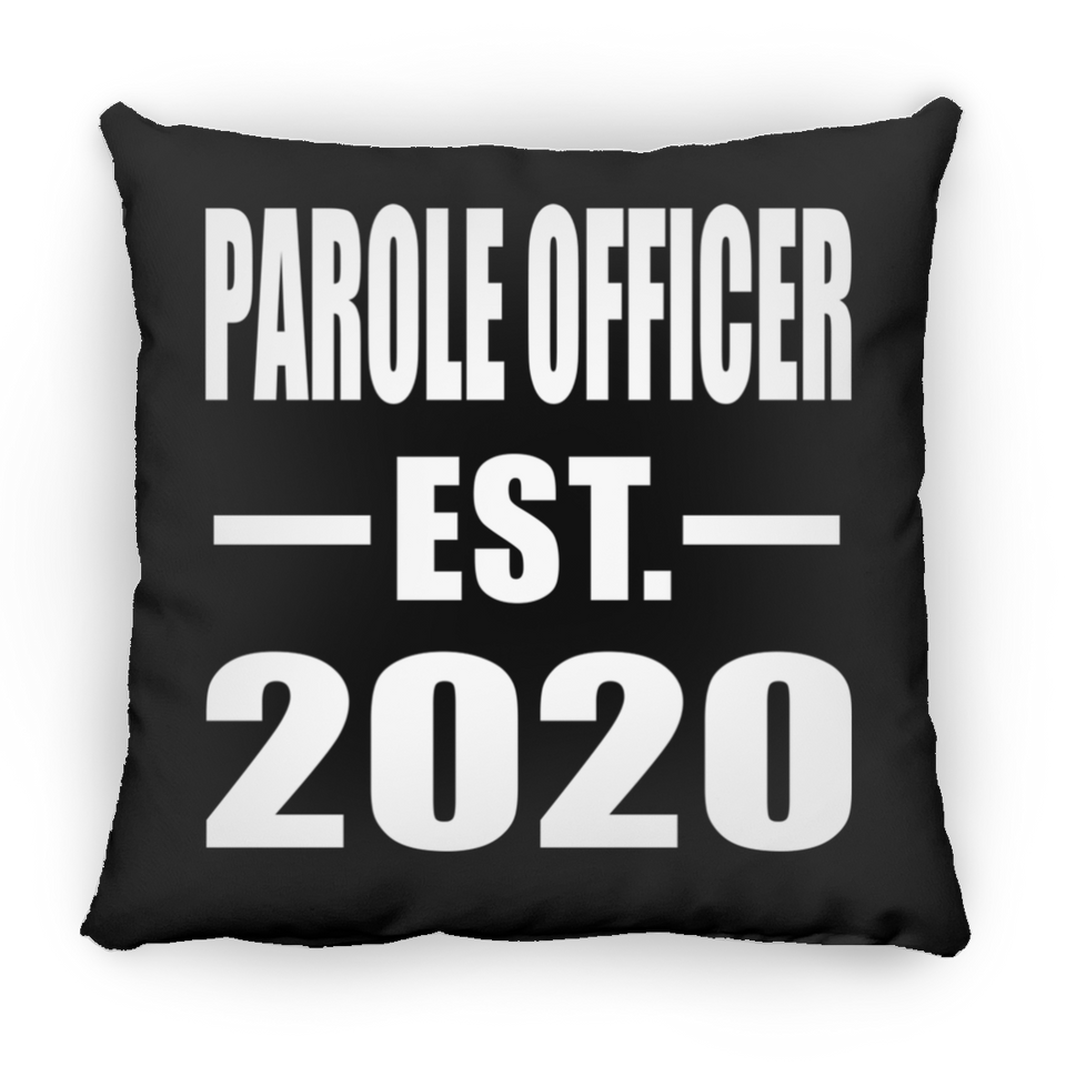 Parole Officer Established EST. 2020 - Throw Pillow Black