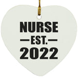 Nurse Established EST. 2022 - Heart Ornament