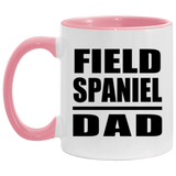 Field Spaniel Dad - 11oz Accent Mug Pink
