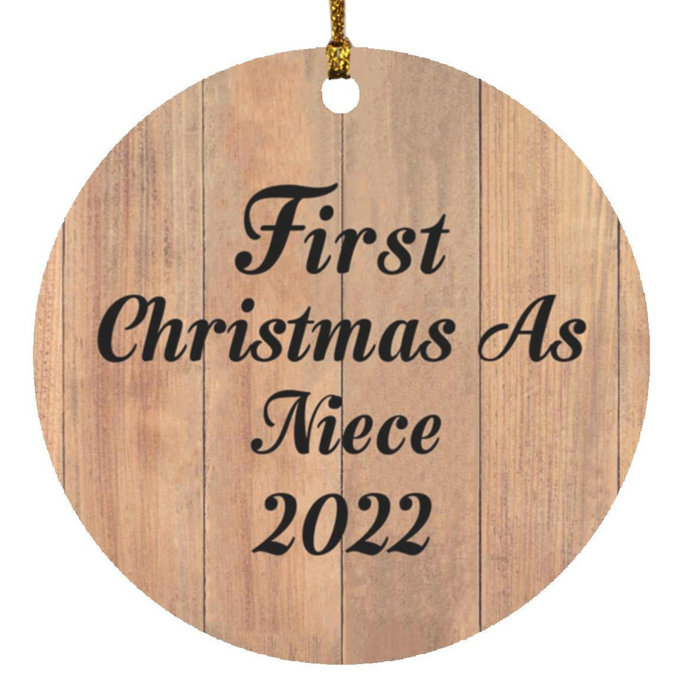 First Christmas As Niece 2022 - Circle Ornament C