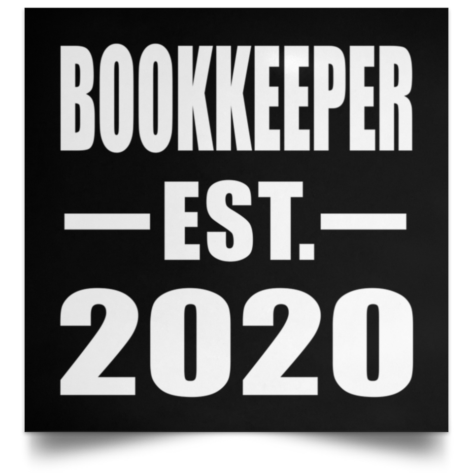 Bookkeeper Established EST. 2020 - Poster Square
