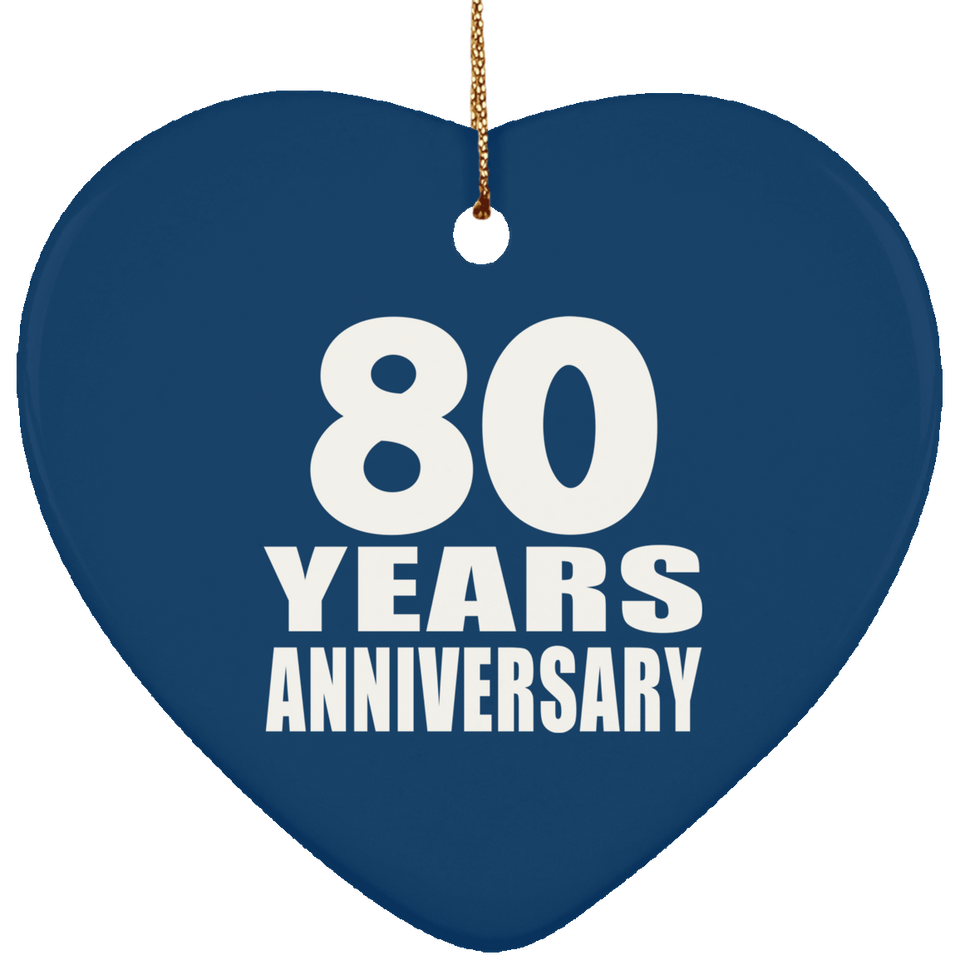 80th Anniversary 80 Years - Heart Ornament