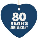 80th Anniversary 80 Years - Heart Ornament