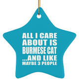 All I Care About Is Burmese Cat - Star Ornament