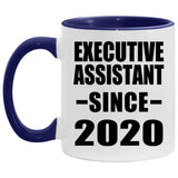 Executive Assistant Since 2020 - 11oz Accent Mug Purple