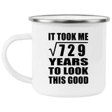 27th Birthday Took Square Root of 729 Years To Look Good - 12oz Camping Mug
