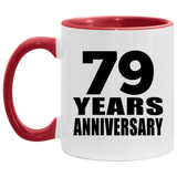 79th Anniversary 79 Years - 11oz Accent Mug Red