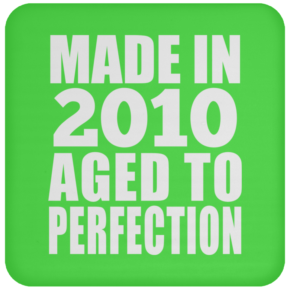 14th Birthday Made In 2010 Aged to Perfection - Drink Coaster