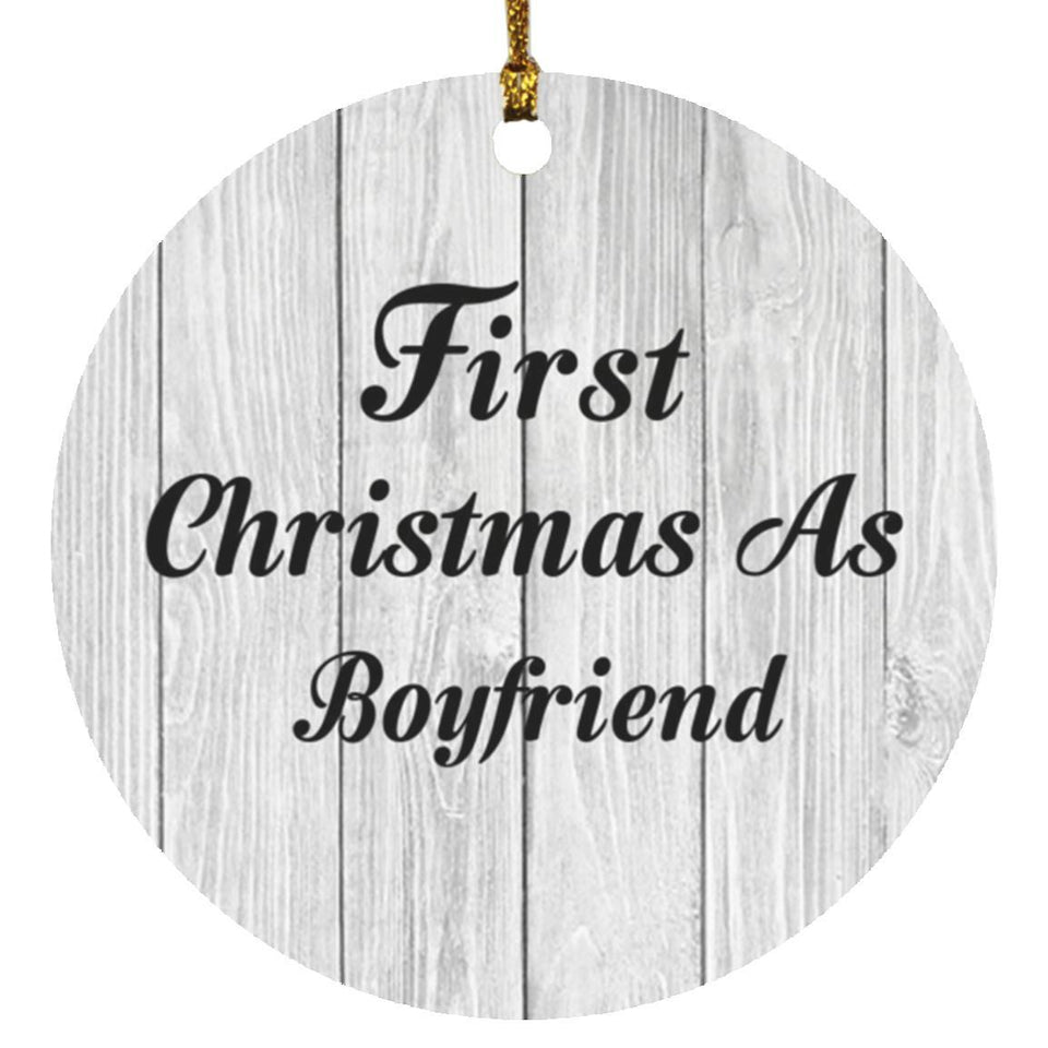 First Christmas As Boyfriend - Circle Ornament F