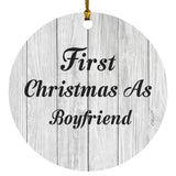 First Christmas As Boyfriend - Circle Ornament F