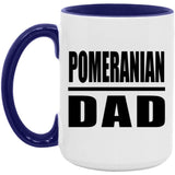 Pomeranian Dad - 15oz Accent Mug Purple