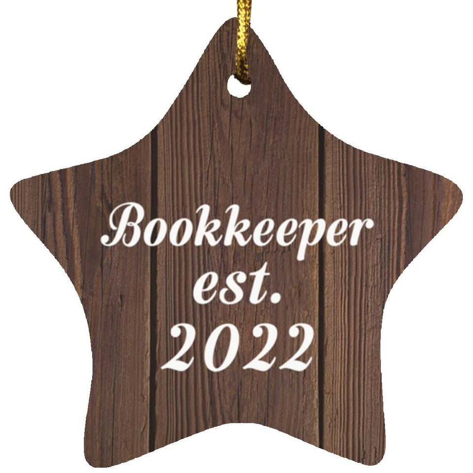Bookkeeper Established Est. 2022 - Star Ornament D
