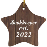 Bookkeeper Established Est. 2022 - Star Ornament D