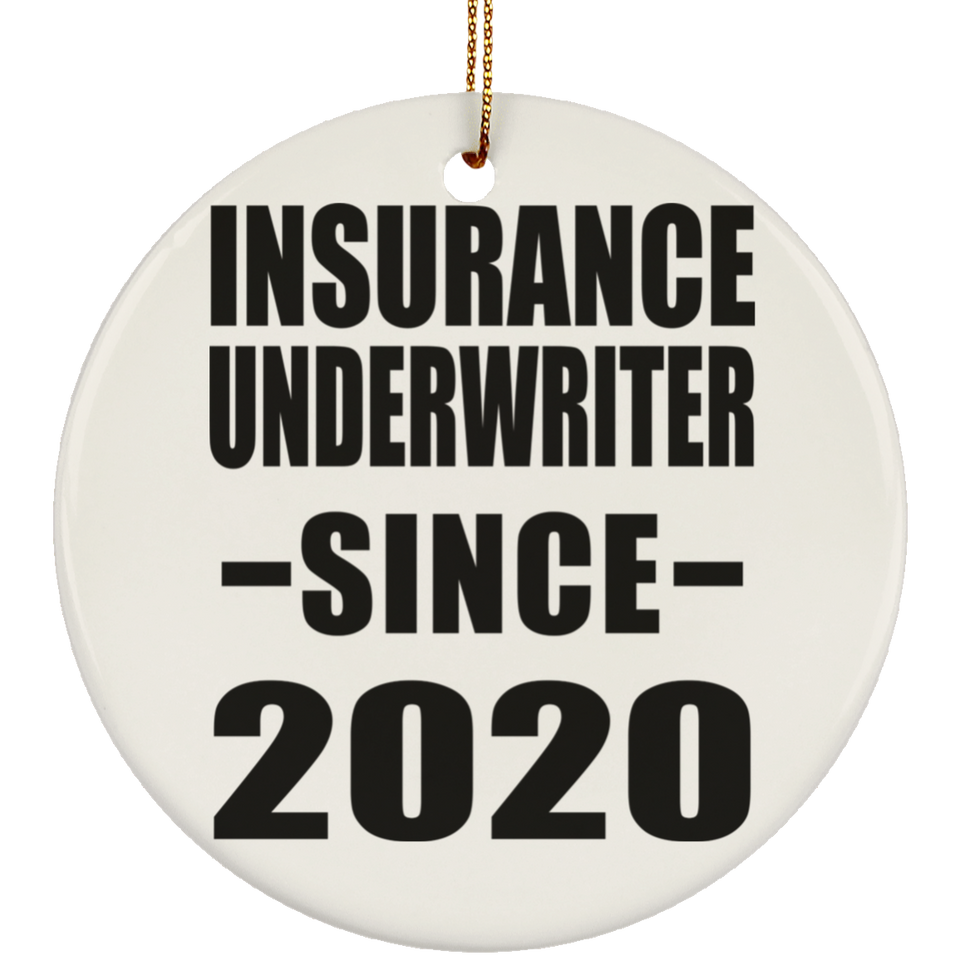 Insurance Underwriter Since 2020 - Circle Ornament
