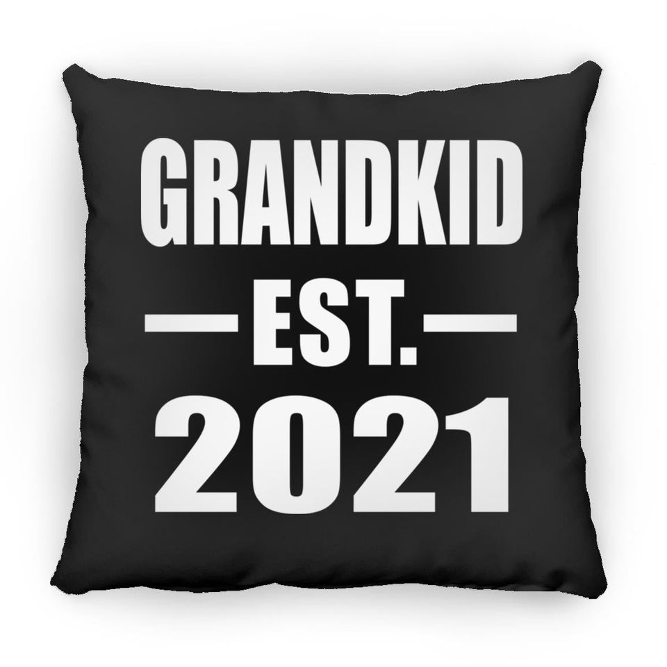 Grandkid Established EST. 2021 - Throw Pillow Black