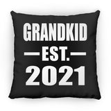 Grandkid Established EST. 2021 - Throw Pillow Black