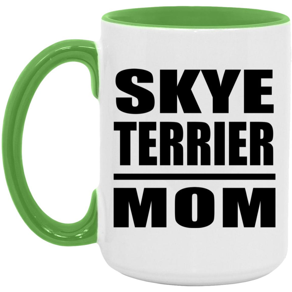 Skye Terrier Mom - 15oz Accent Mug Green