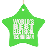 World's Best Electrical Technician - Star Ornament