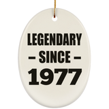 47th Birthday Legendary Since 1977 - Oval Ornament