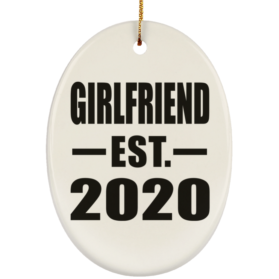 Girlfriend Established EST. 2020 - Oval Ornament