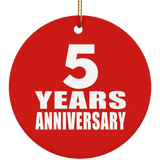 5th Anniversary 5 Years Anniversary - Circle Ornament
