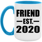 Friend Established EST. 2020 - 15oz Accent Mug Blue