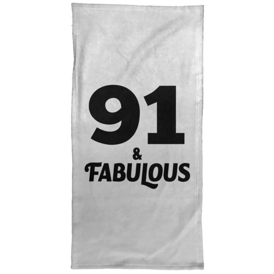 91st Birthday 91 & Fabulous - Hand Towel