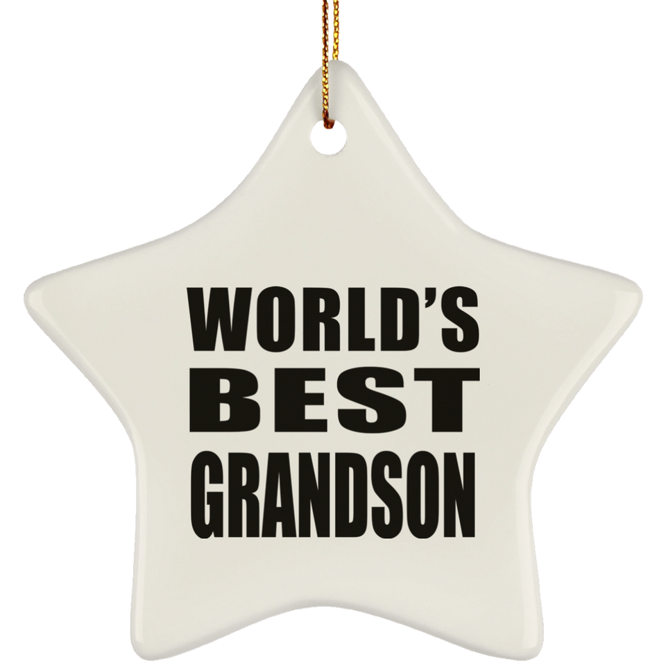 World's Best Grandson - Star Ornament