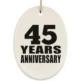 45th Anniversary 45 Years - Oval Ornament