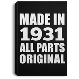 93rd Birthday Made in 1931 All Parts Original - Canvas Portrait