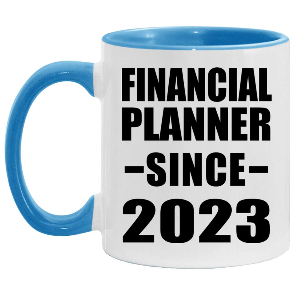 Financial Planner Since 2023 - 11oz Accent Mug Blue