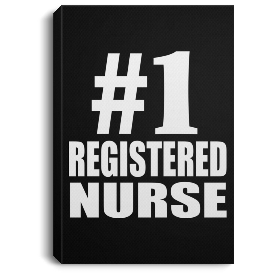 Number One #1 Registered Nurse - Canvas Portrait