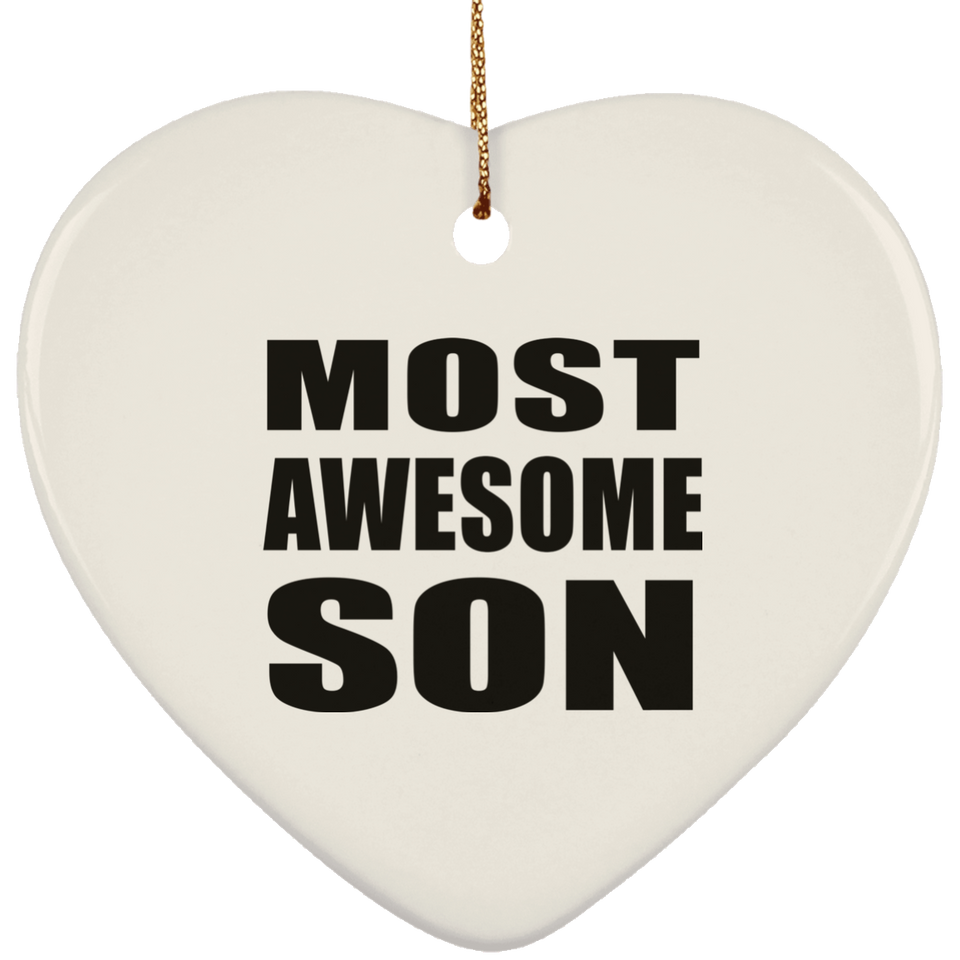 Most Awesome Son - Heart Ornament